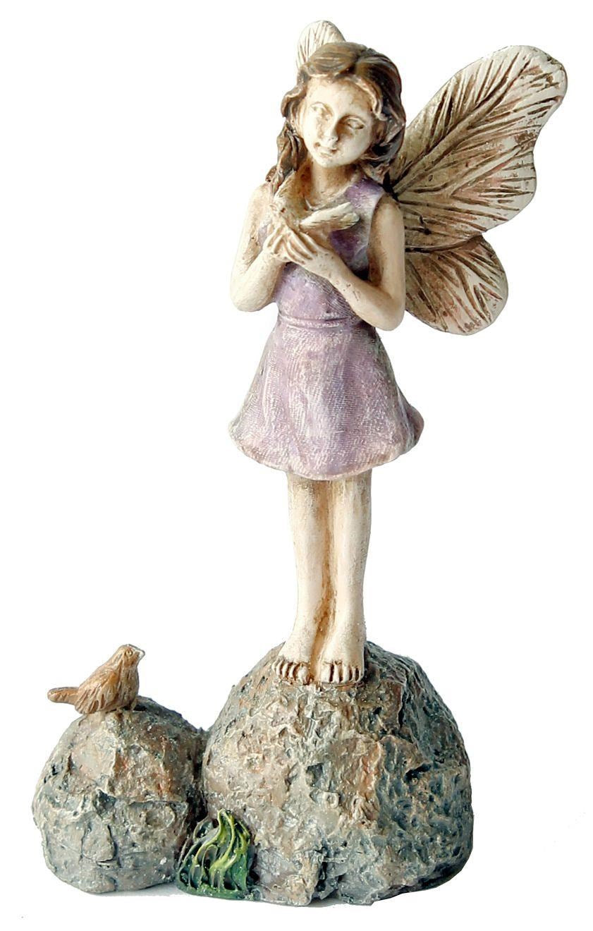 Girl fairy in a pink Dress holding her bird friend | MG26