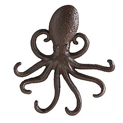 Cast Iron Octopus Wall Hook for Keys