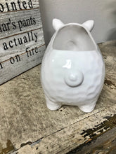 Load image into Gallery viewer, White Ceramic Pig Planter