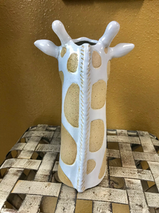 Tall Ceramic Giraffe | Cute indoor Animal Planter