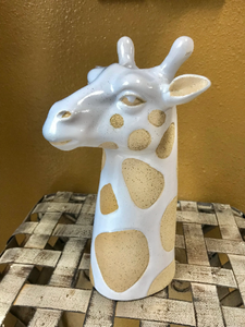 Tall Ceramic Giraffe | Cute indoor Animal Planter