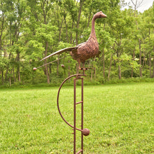 Load image into Gallery viewer, Outdoor Goose Balancer | Tipper Large Garden Stake | Vintage Antique Copper