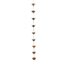 Load image into Gallery viewer, Sunflower Rain Chain | Distressed Copper | 6 foot