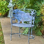 Load image into Gallery viewer, Metal Whale Chair | Garden | Poolside| Coatial Blue Round design