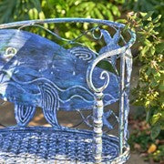 Load image into Gallery viewer, Metal Whale Chair | Garden | Poolside| Coatial Blue Round design