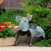 Load image into Gallery viewer, Planters | Galvanized Animal Planter |Dog Cat Cow Pig | 4 animals