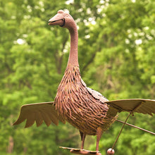 Load image into Gallery viewer, Outdoor Goose Balancer | Tipper Large Garden Stake | Vintage Antique Copper