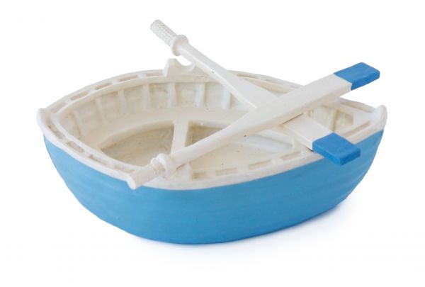 Miniature Row Boat | Blue Row Boat for Fairy Garden