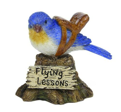 Fairy Garden |  Bluebird with Saddle giving Flying lessons |  MG355