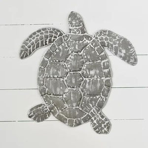 20" Tin Metal Sea Turtle Wall Art