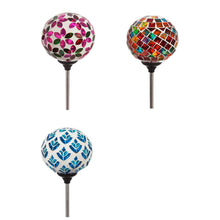 Load image into Gallery viewer, 22&quot; Solar Mosaic Globe Garden Stake