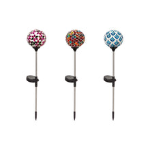 Load image into Gallery viewer, 22&quot; Solar Mosaic Globe Garden Stake