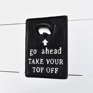 Cast Iron Beer Opener | Wall Mount Take your Top Off
