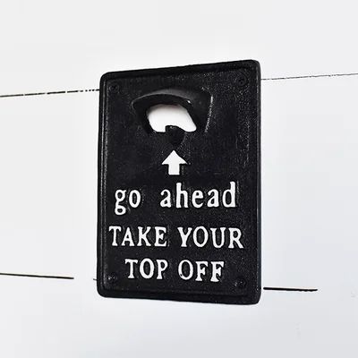 Cast Iron Beer Opener | Wall Mount Take your Top Off