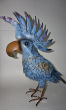 Load image into Gallery viewer, Metal Distressed Blue Toucan Statue  