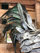Load image into Gallery viewer, Green Tail  | Extra Large Metal Iron Rooster Statue |  Yard Art